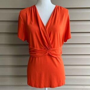 •Emma James• Surplice Knit Pullover Blouse - Size XL